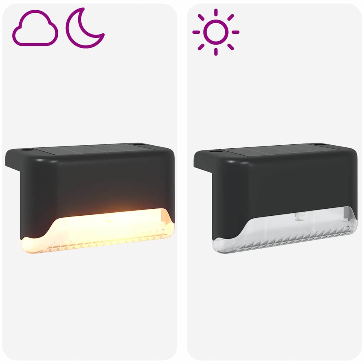 Udendørs sollys med jordspyd Varm hvid 4,5 cm ABS og PS - Billede 10