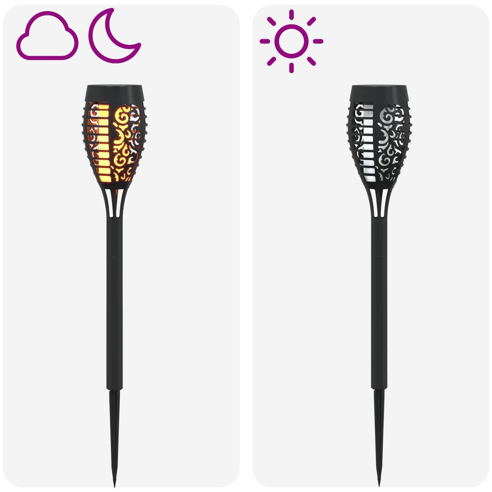 Buitenzonne-lampen met grondpin 6 pcs Warmwit 47,5 cm ABS image 7