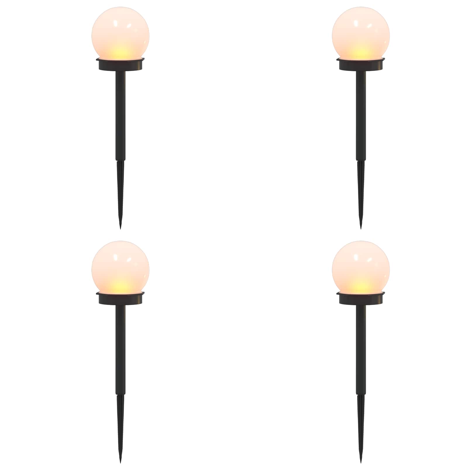 Buitenzonne-lampen met grondpin 4 pcs Warmwit 38,5 cm ABS image 2