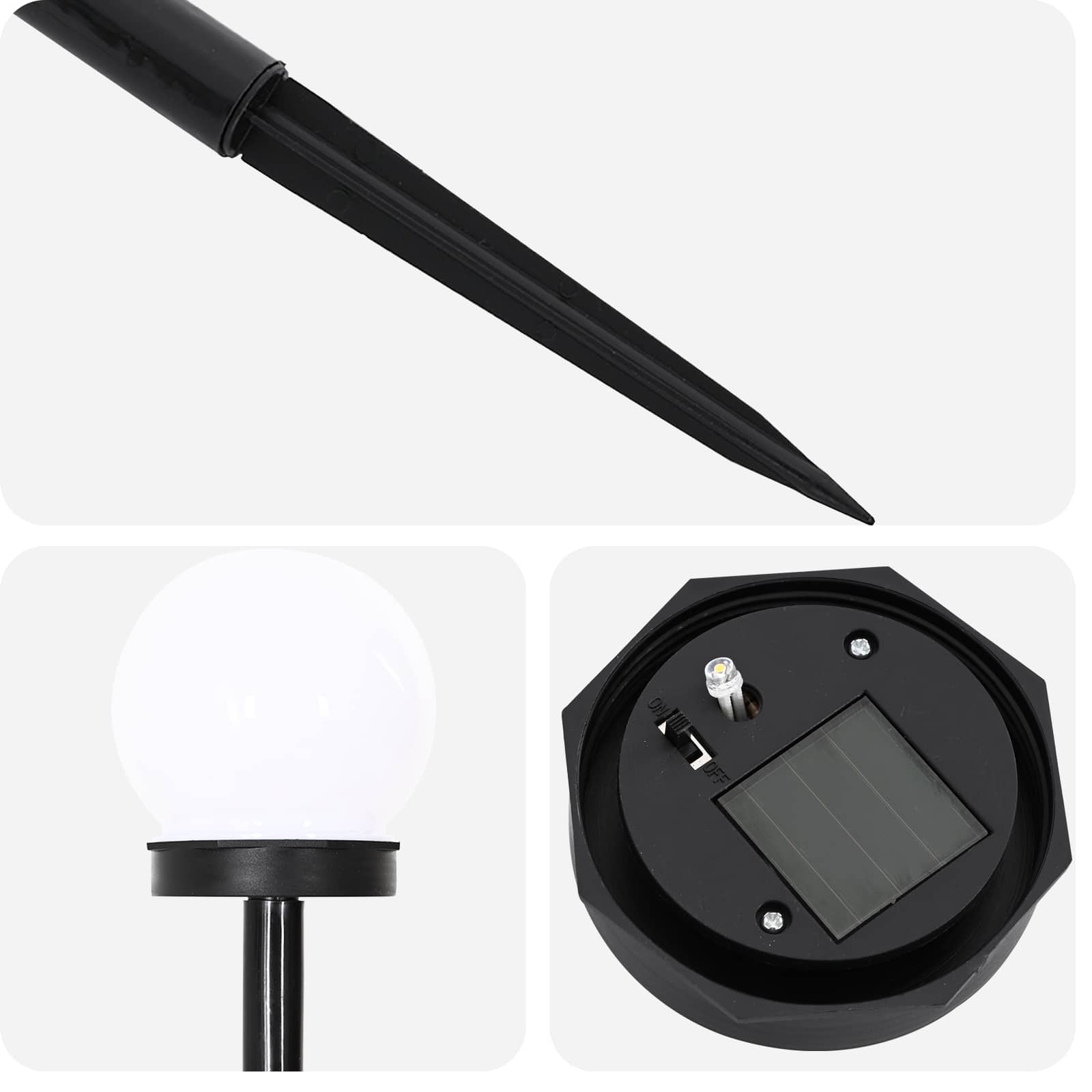 Buitenzonne-lampen met grondpin 8 pcs Warmwit 38,5 cm ABS image 5