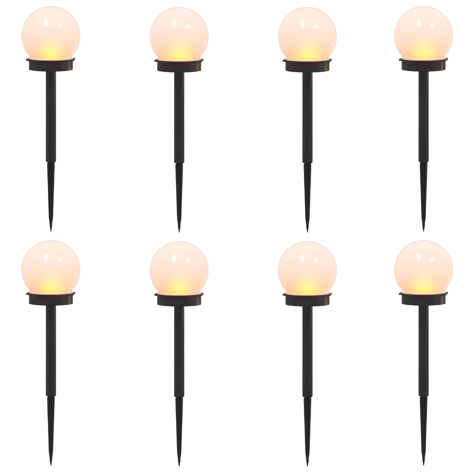 Buitenzonne-lampen met grondpin 8 pcs Warmwit 38,5 cm ABS image 2