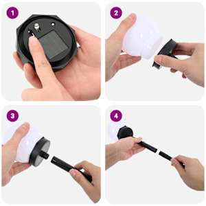 Venkovní solární světla s zemním hrotem 8 ks Teplá bílá 38,5 cm - obrázek 8