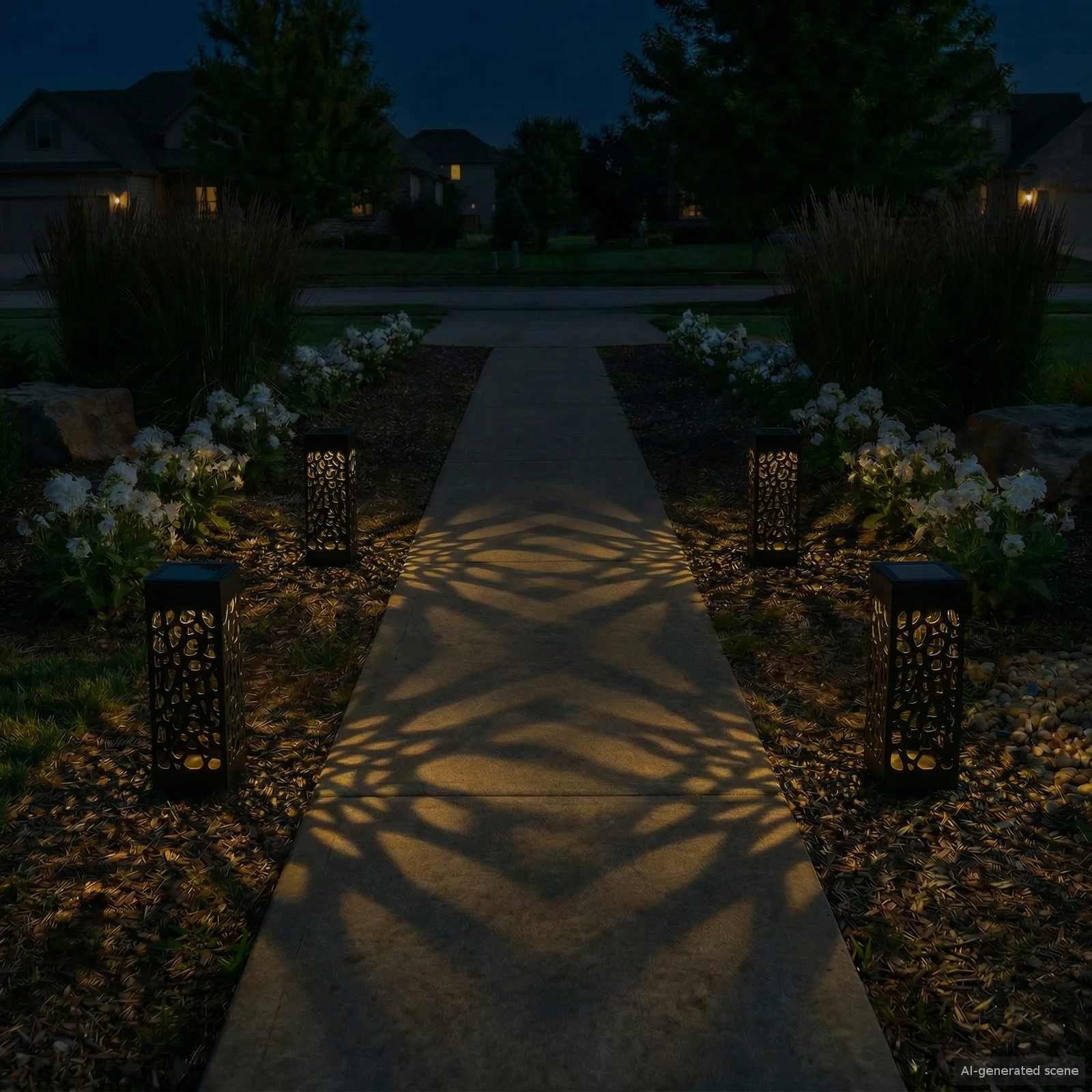 Buitenzonne-lampen met grondpin 4 pcs Warmwit 29 cm PP image 3