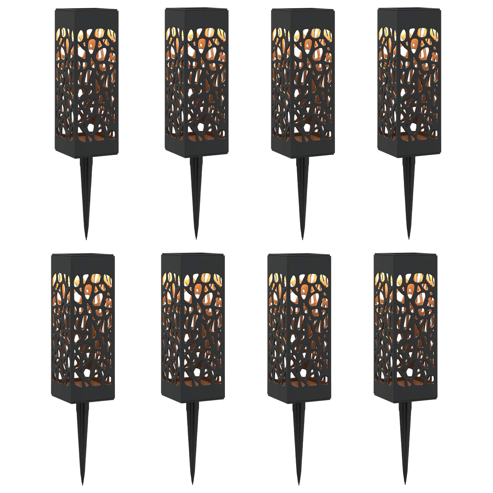 Buitenzonne-lampen met grondpin 8 pcs Warmwit 29 cm PP image 2