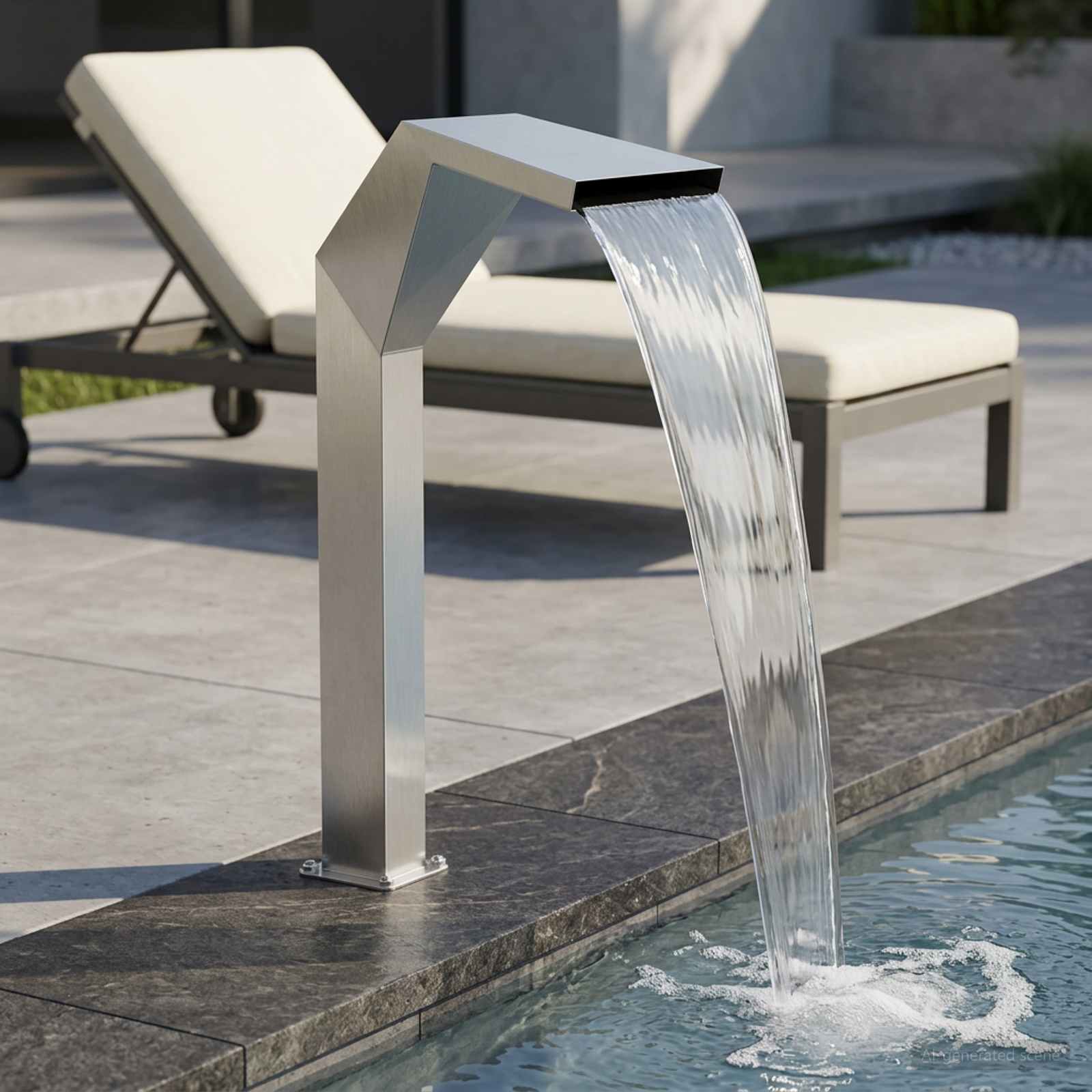 Pool Waterval Roestvrij staal 50 x 30 x 90 cm Zilverkleurig image 1