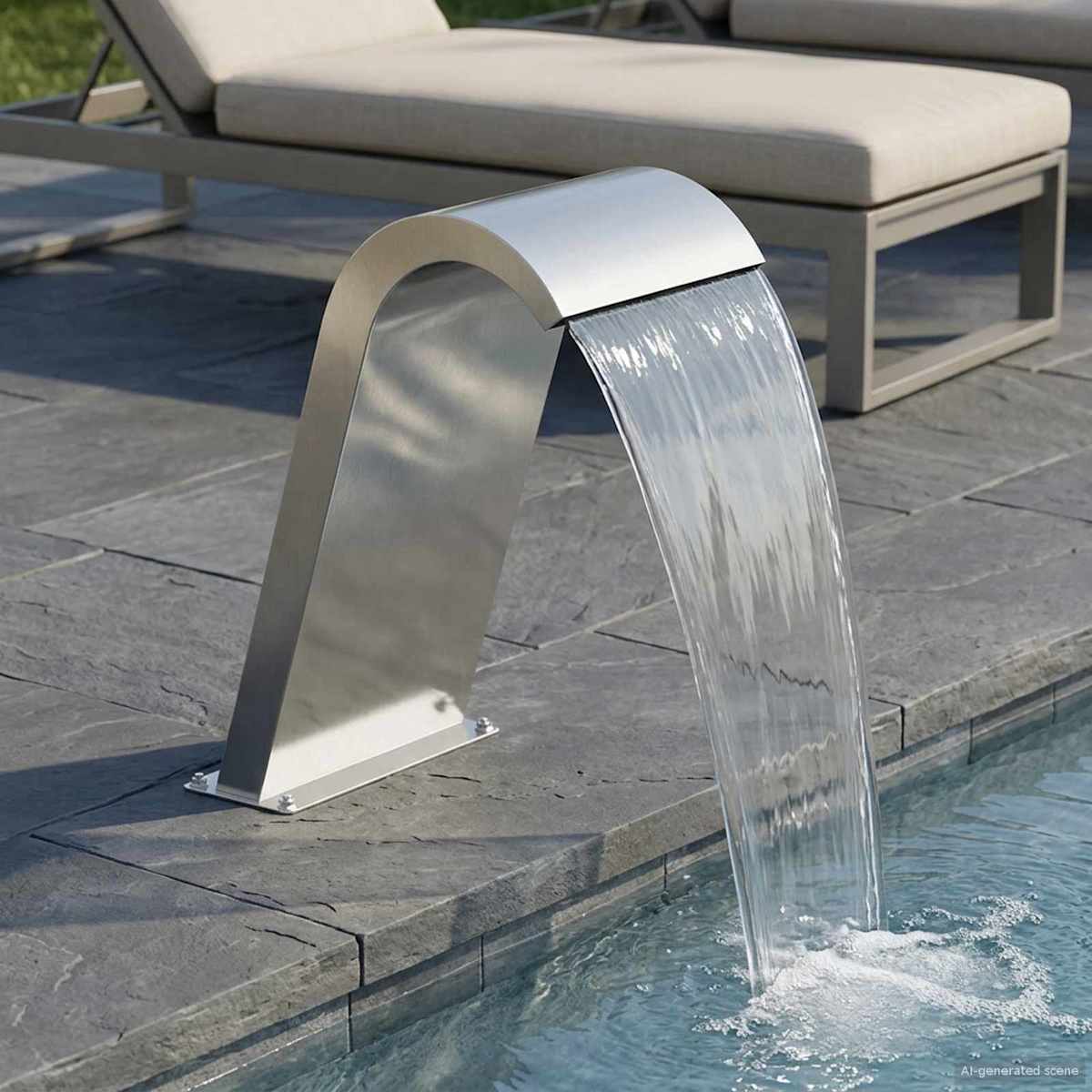 Pool Fontaine Sølv 47 x 31 x 60 cm Rustfrit stål