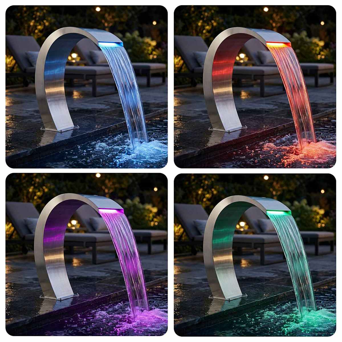 Pool Fontaine Rustfrit stål 60 x 30 x 70 cm Sølv - Billede 4