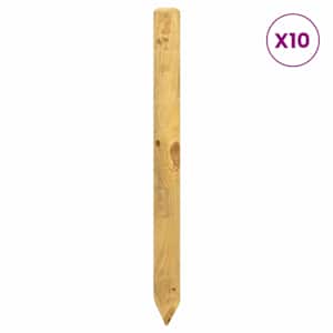 vidaXL Aiapostid 10 tk Roheline 100 cm Toekas m&auml;nnipuit