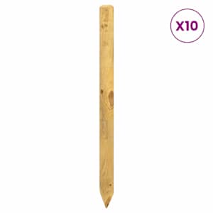 vidaXL Aiapostid 10 tk Roheline 120 cm Toekas m&auml;nnipuit