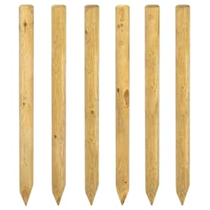vidaXL Aiapostid 6 tk Roheline 150 cm Toekas m&auml;nnipuit