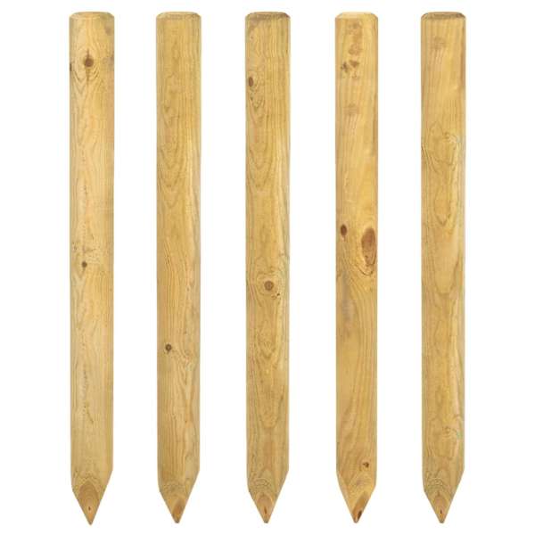 vidaXL Aiapostid 5 tk Pruun 60 cm Toekas m&auml;nnipuit