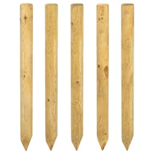 vidaXL Aiapostid 5 tk Roheline 100 cm Toekas m&auml;nnipuit