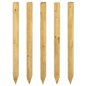 vidaXL Aiapostid 5 tk Roheline 120 cm Toekas m&auml;nnipuit