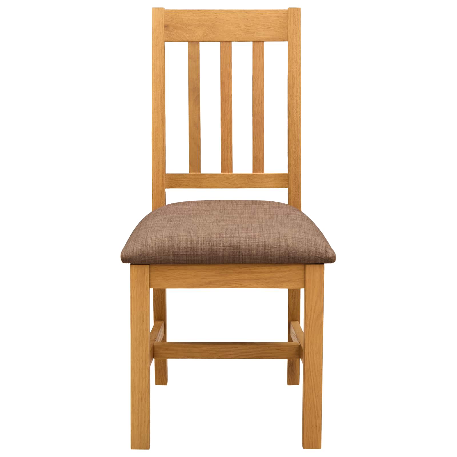 Eetkamerstoel 2 pcs Massief Eikenhout Natuurlijk en Grijs image 2