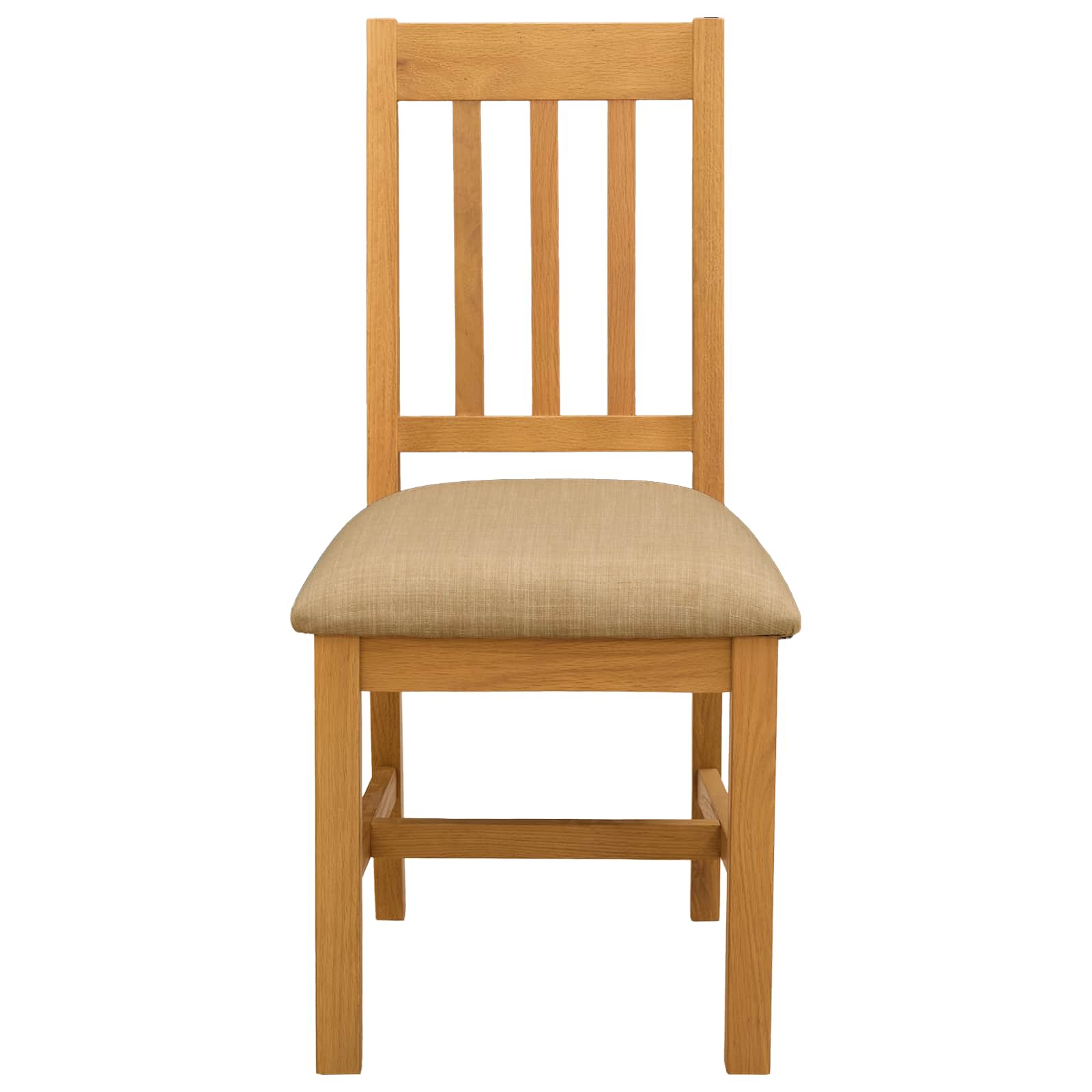 Eetkamerstoel 2 pcs Massief Eikenhout Beige 45 x 53 x 92 cm image 2