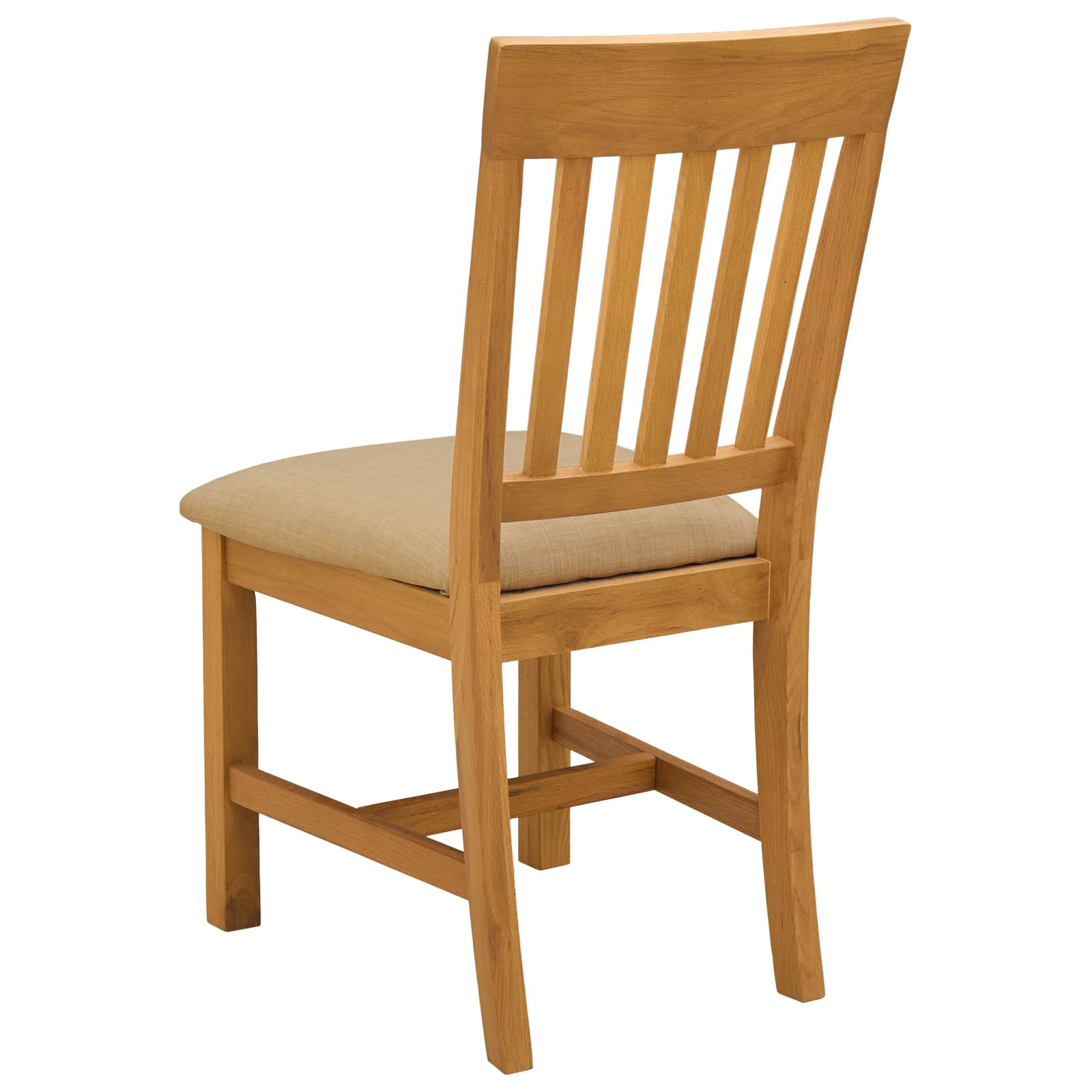 Eetkamerstoel 2 pcs Massief Eikenhout Beige 45 x 59 x 92 cm image 5