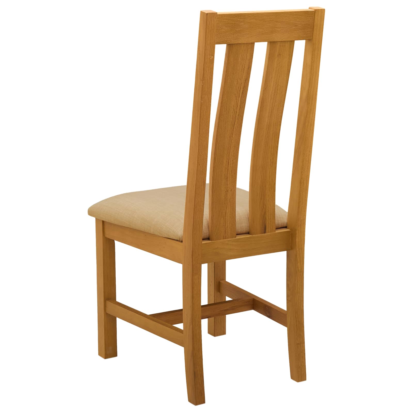 Eetkamerstoel 2 pcs Massief Eikenhout Beige 45 x 54 x 100 cm image 5
