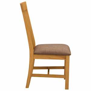 Jídelní židle 2 pcs Masivní dubové dřevo Šedá - obrázek 4
