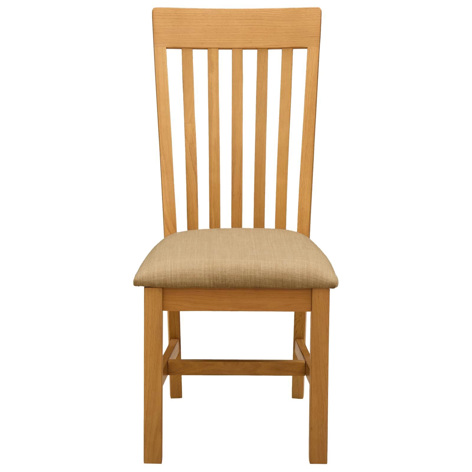 Eetkamerstoel 2 pcs Massief Eikenhout Beige 45 x 59,5 x 100 cm image 3