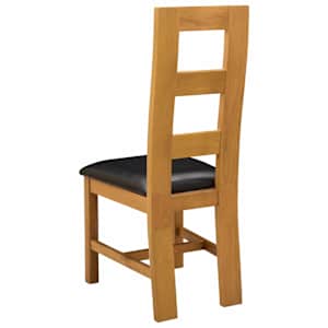 Jídelní židle 2 pcs Masivní dubové dřevo Černá 45 x 51 x 105 cm - obrázek 5