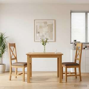 Jídelní židle 2 pcs Masivní dubové dřevo Šedá 45 x 54 x 105 cm - obrázek 1
