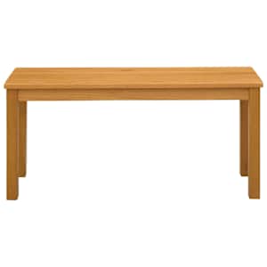Jídelní lavička 95 x 32 x 45 cm Masivní dubové dřevo Přírodní - obrázek 3
