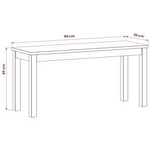Jídelní lavička 95 x 32 x 45 cm Masivní dubové dřevo Přírodní - obrázek 7