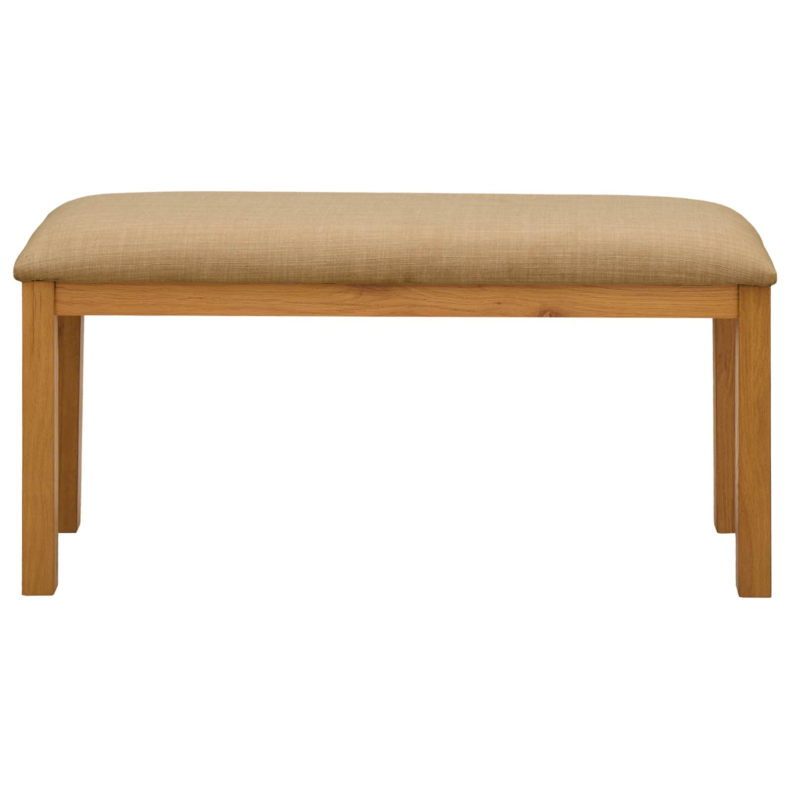 Eetbank 95 x 32 x 45 cm Massief Eikenhout Beige image 2