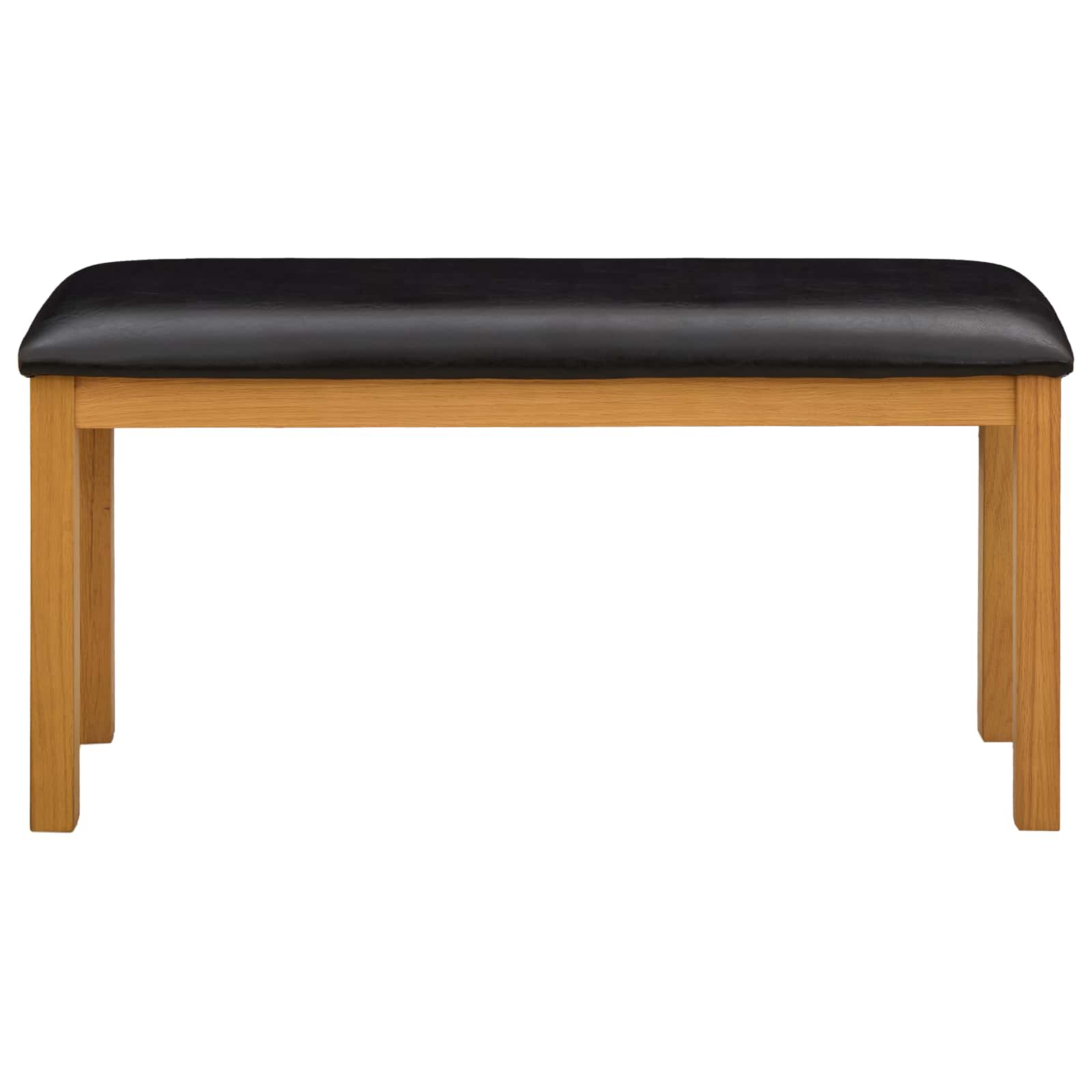 Eetbank 95 x 32 x 45 cm Massief Eikenhout Zwart image 2