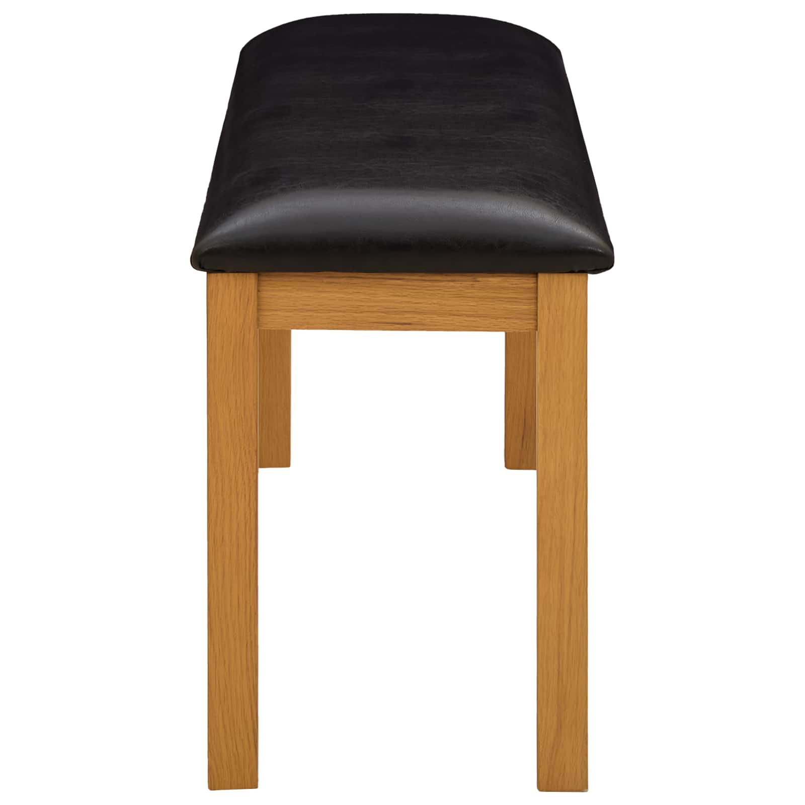 Eetbank 95 x 32 x 45 cm Massief Eikenhout Zwart image 3