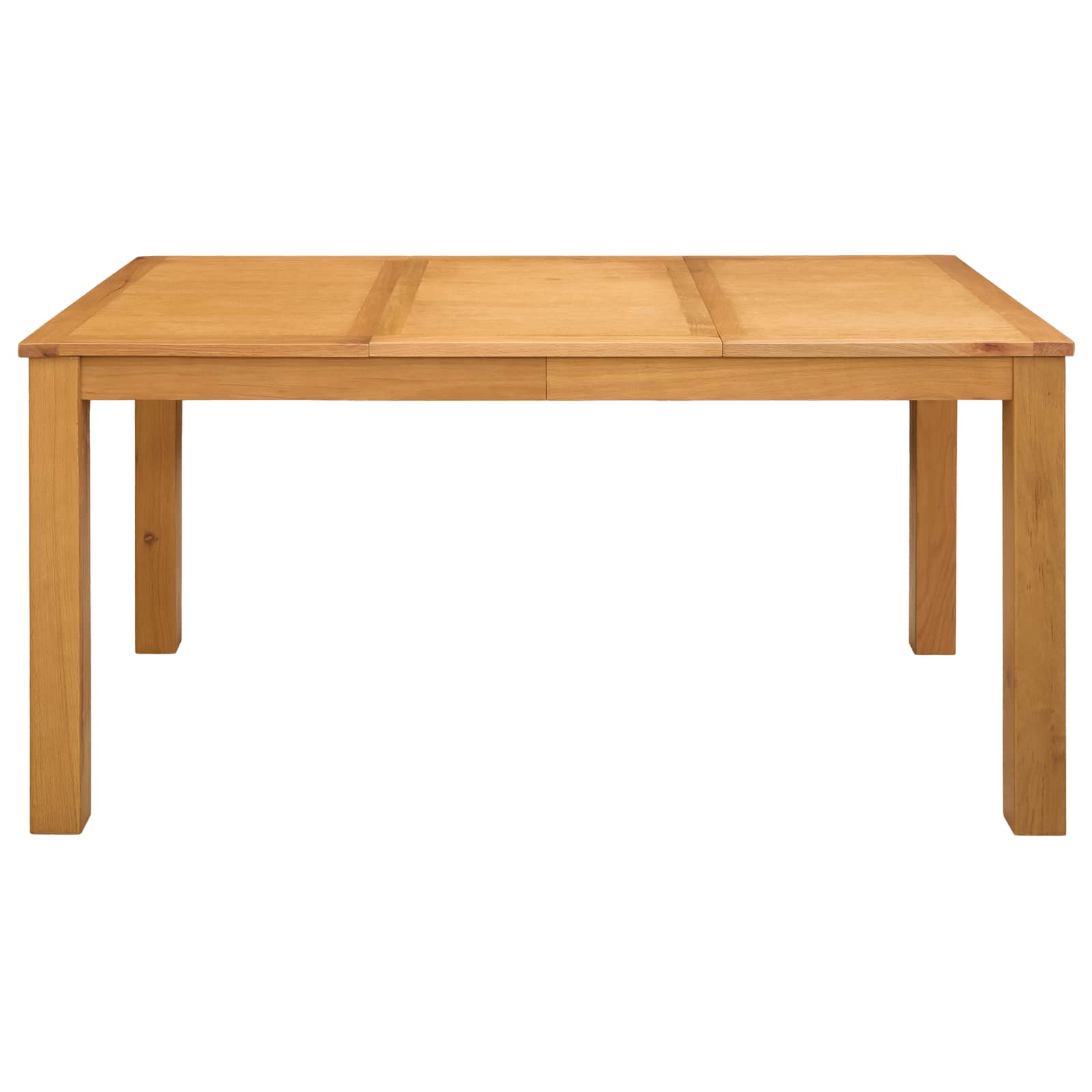 Eettafel 150 x 85 x 75 cm Massief Eikenhout Naturel Rechthoekig image 2