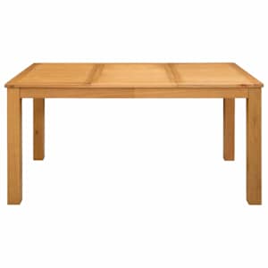 Jídelní stůl 150 x 85 x 75 cm Masivní dubové dřevo Přírodní - obrázek 2