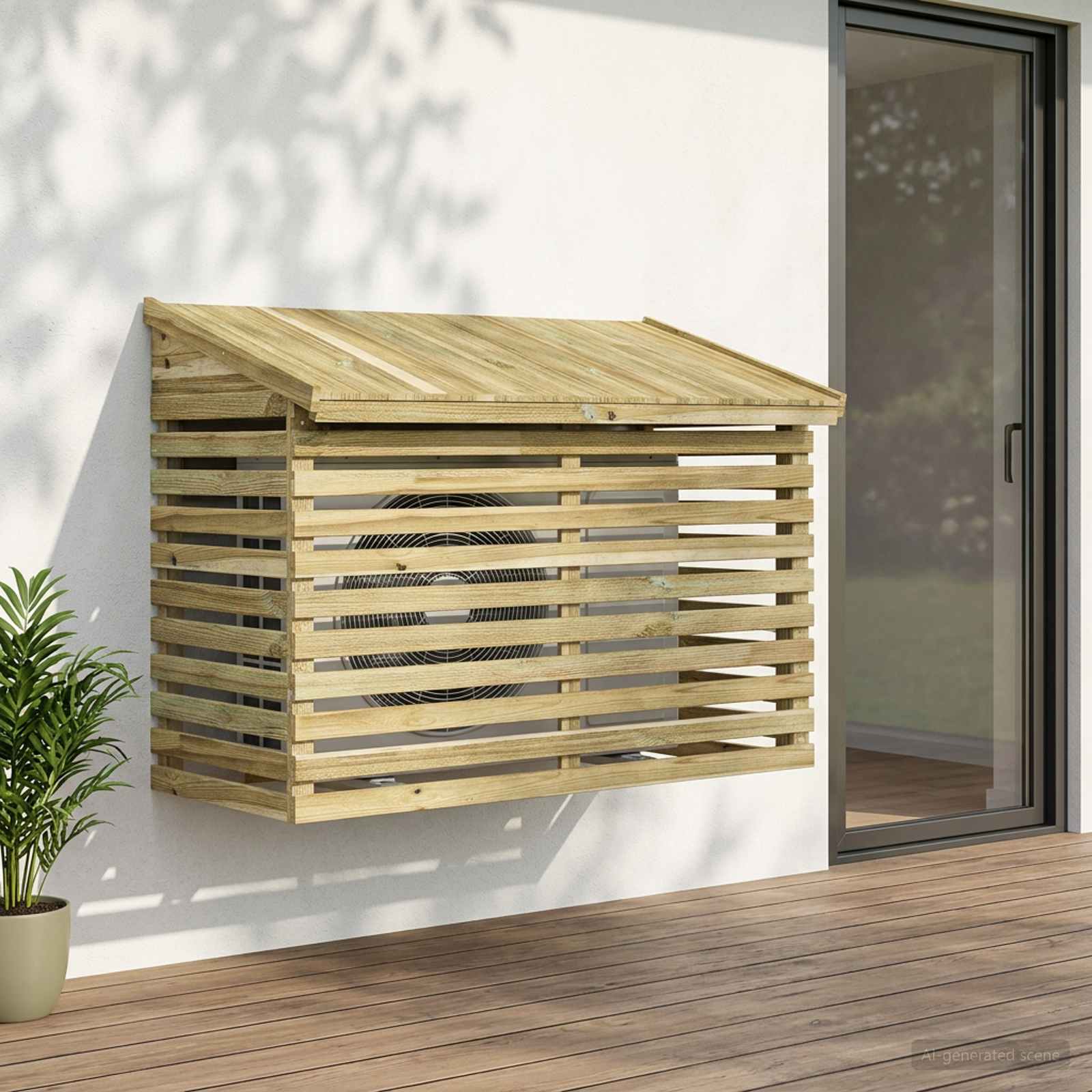 Airconditioner hoes 117,5x62,5x85,5 cm Geïmpregneerd grenenhout image 1