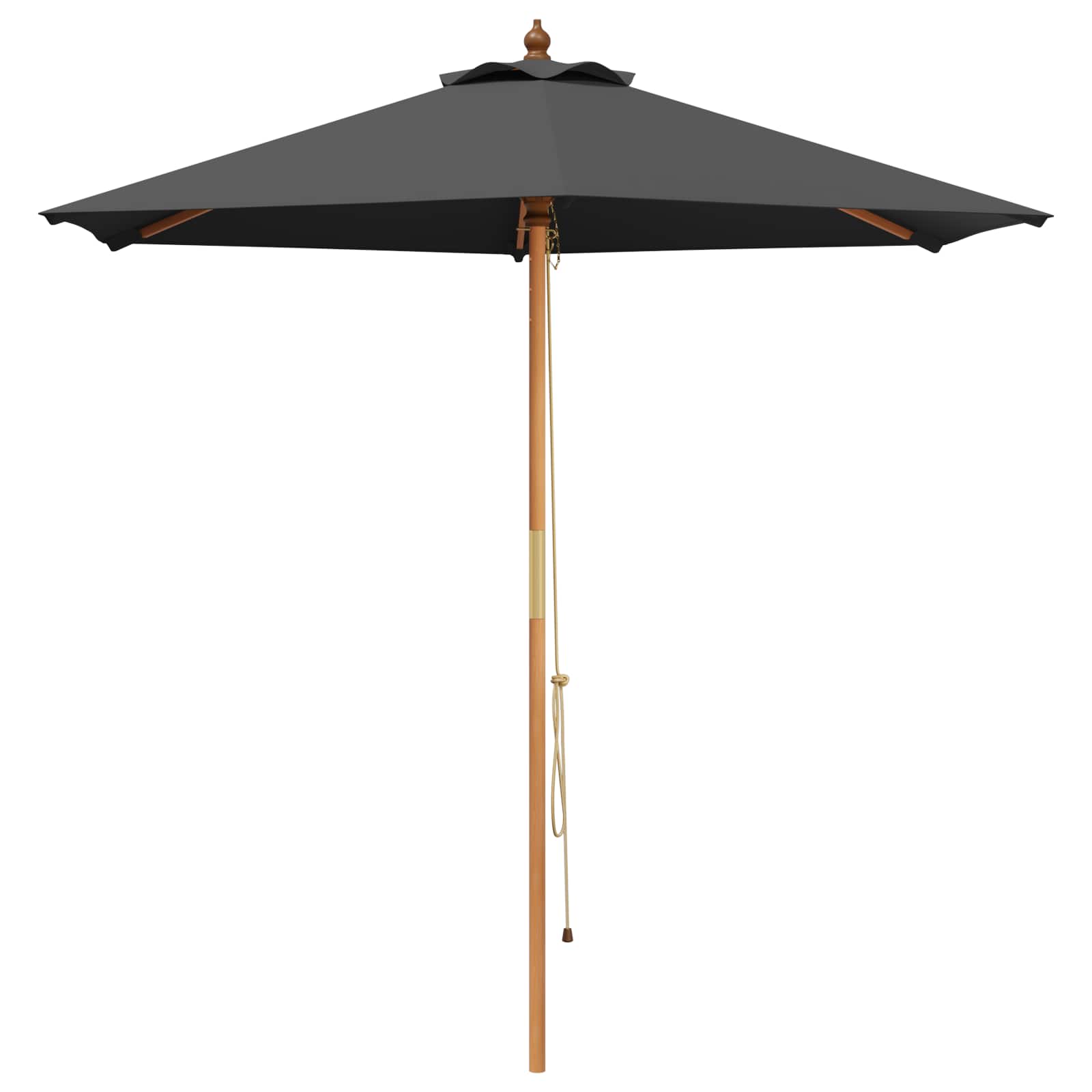 Buiten Eetset met Parasol 8 st Antraciet Massief Acaciahout image 6