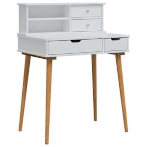 vidaXL Tualettlaua komplekt FAUSKE 2 tk Valge 76 x 50 x 103,5 cm