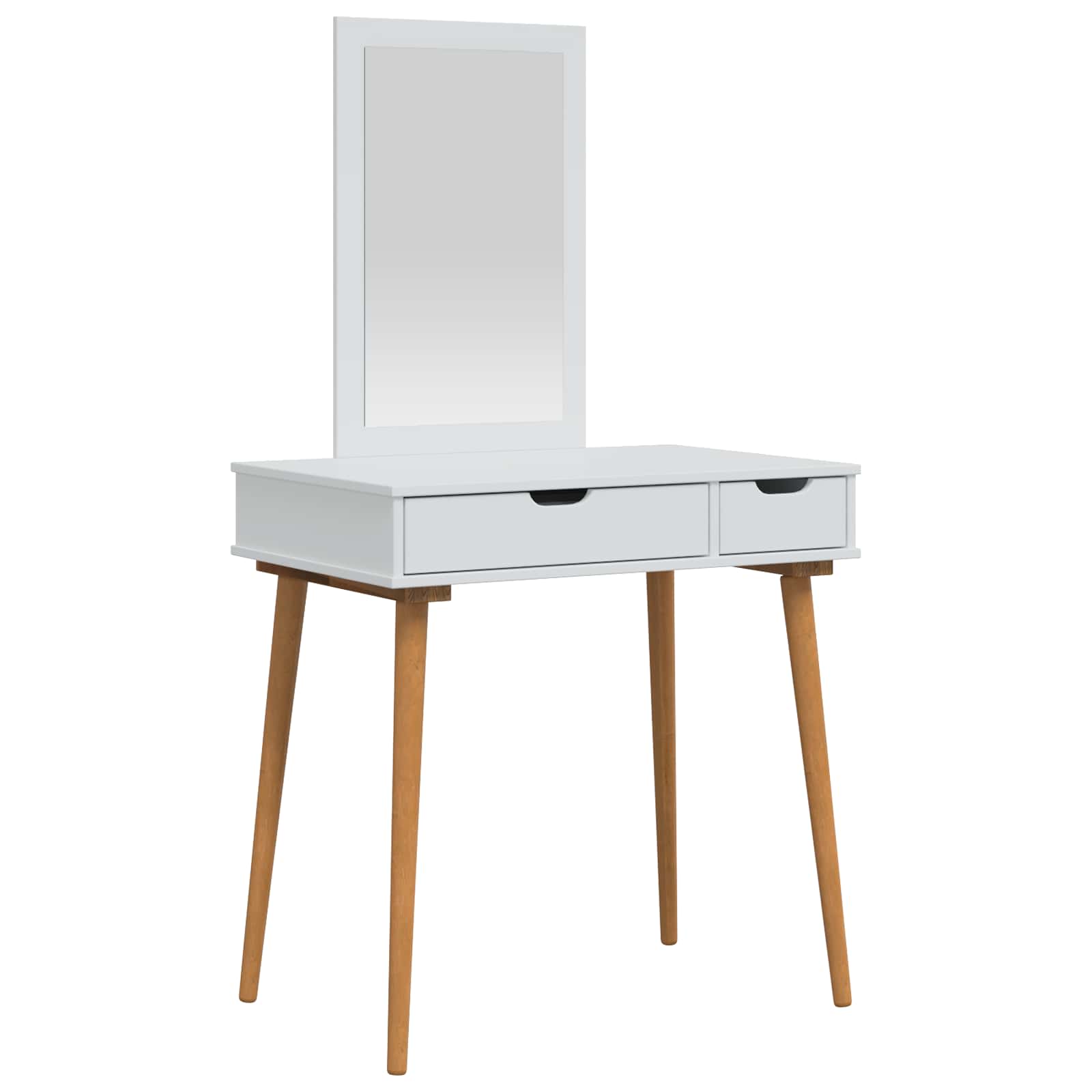 Schminktisch-Set FAUSKE 2 pcs Weiß 76 x 50 x 143 cm – Ansicht 2