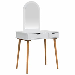 vidaXL Tualettlaua komplekt FAUSKE 2 tk Valge 76 x 50 x 143 cm