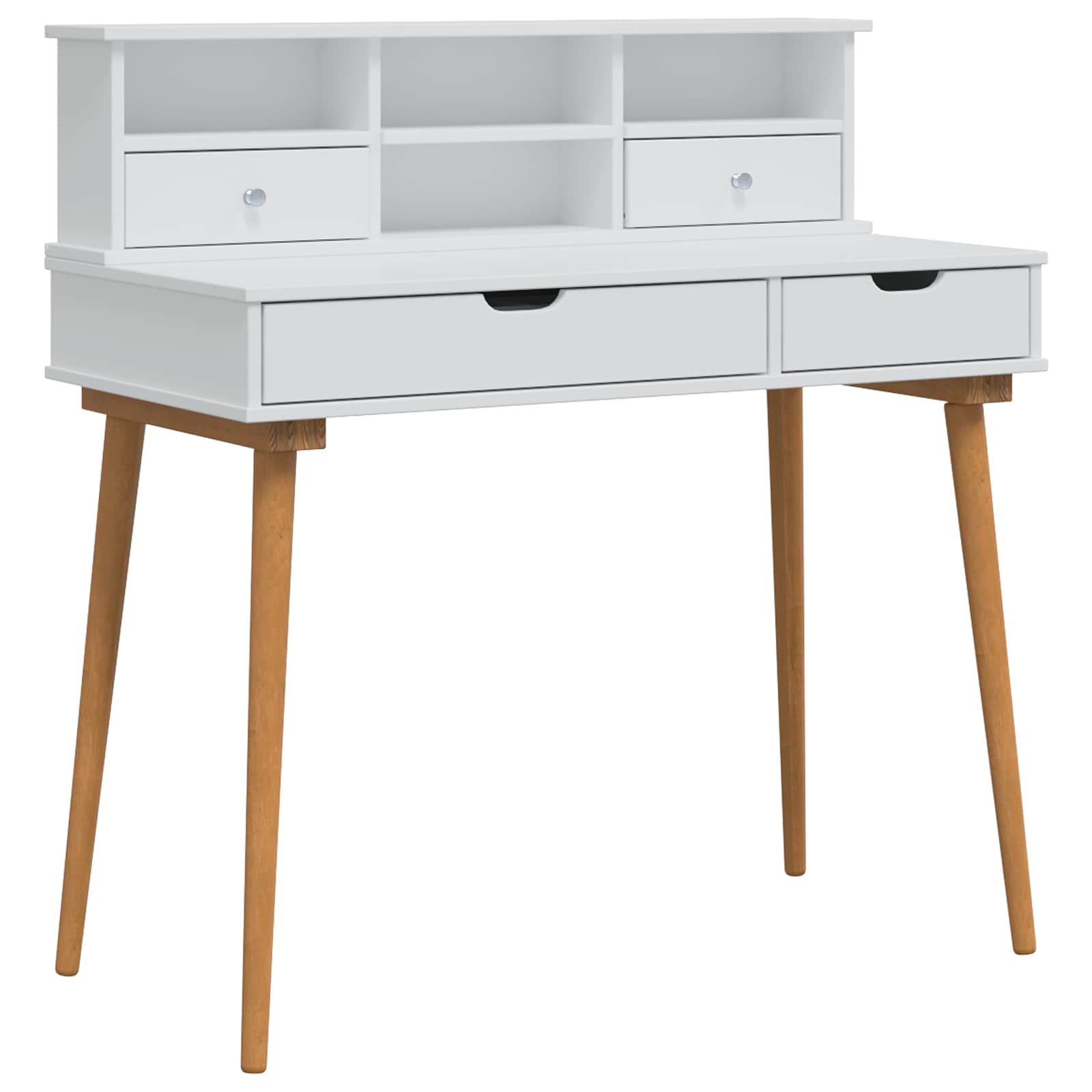 Schminktisch-Set FAUSKE 2 pcs Weiß 100 x 50 x 103,5 cm – Ansicht 2