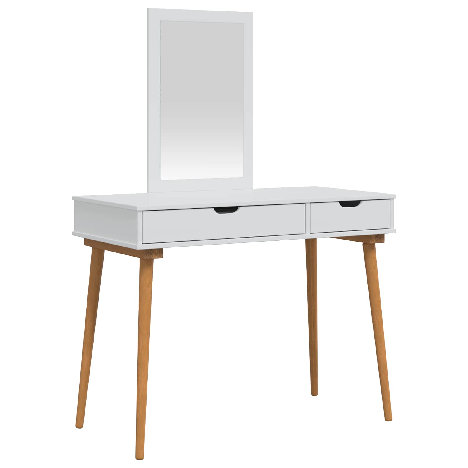 Schminktisch-Set FAUSKE 2 pcs Weiß 100 x 50 x 143 cm – Ansicht 2