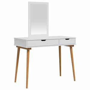 vidaXL Tualettlaua komplekt FAUSKE 2 tk Valge 100 x 50 x 143 cm