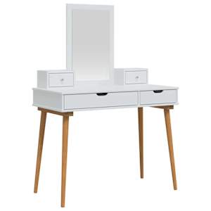 vidaXL Tualettlaua komplekt FAUSKE 4 tk Valge 100 x 50 x 143 cm