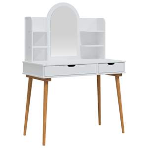 vidaXL Tualettlaua komplekt FAUSKE 4 tk Valge 100 x 50 x 143 cm