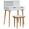 vidaXL Tualettlaua komplekt FAUSKE 3 tk Valge 76 x 50 x 103,5 cm