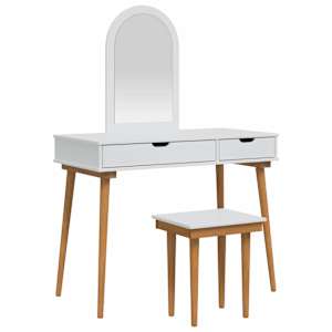 vidaXL Tualettlaua komplekt FAUSKE 3 tk Valge 100 x 50 x 143 cm