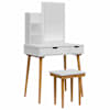 vidaXL Tualettlaua komplekt FAUSKE 4 tk Valge 76 x 50 x 143 cm