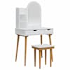 vidaXL Tualettlaua komplekt FAUSKE 4 tk Valge 76 x 50 x 143 cm