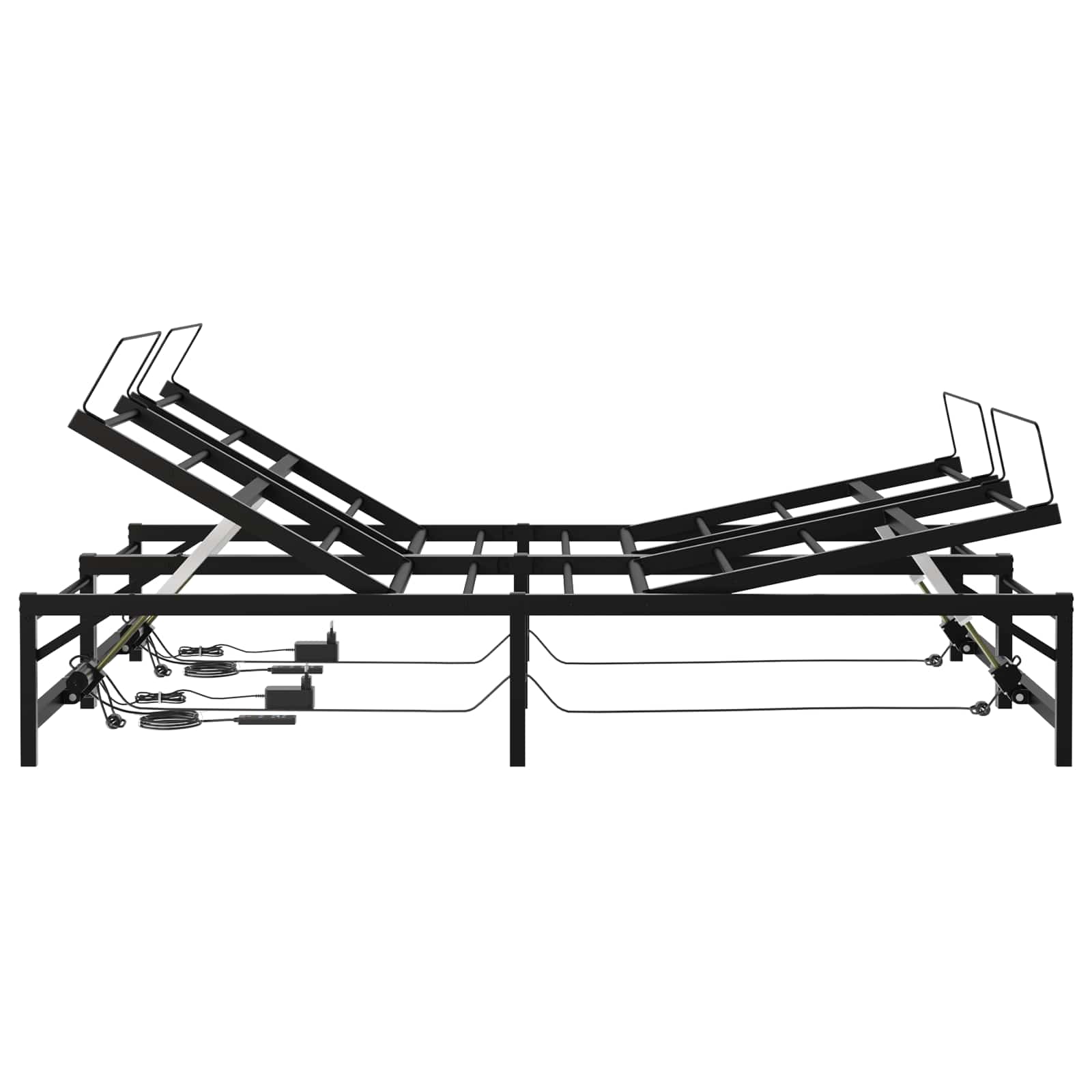Sähkösäätöinen sänky runko Musta 140 x 190 cm Teräs - Image 7