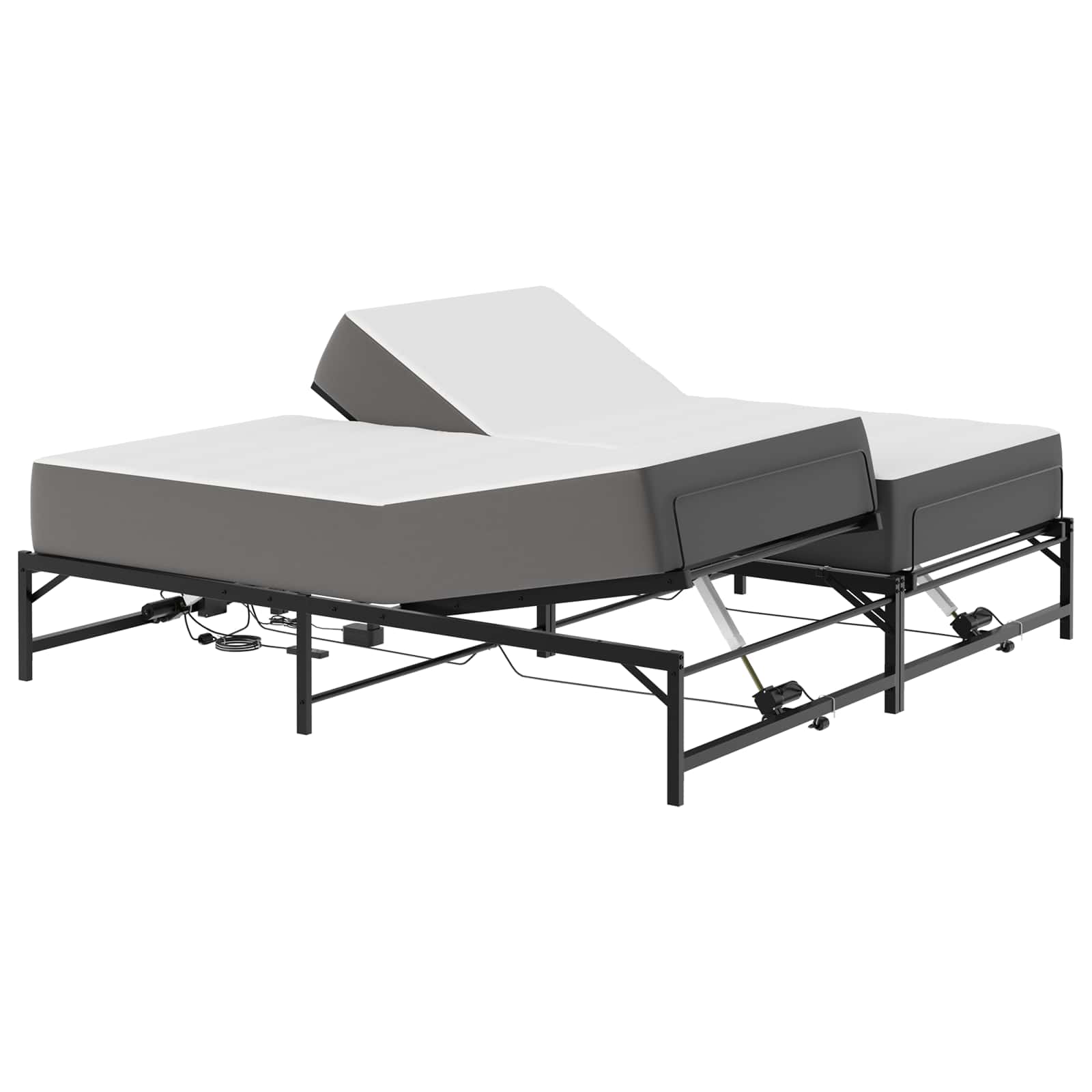 Sähkösäätöinen sänky runko Musta 6FT Super King Size Teräs - Image 3