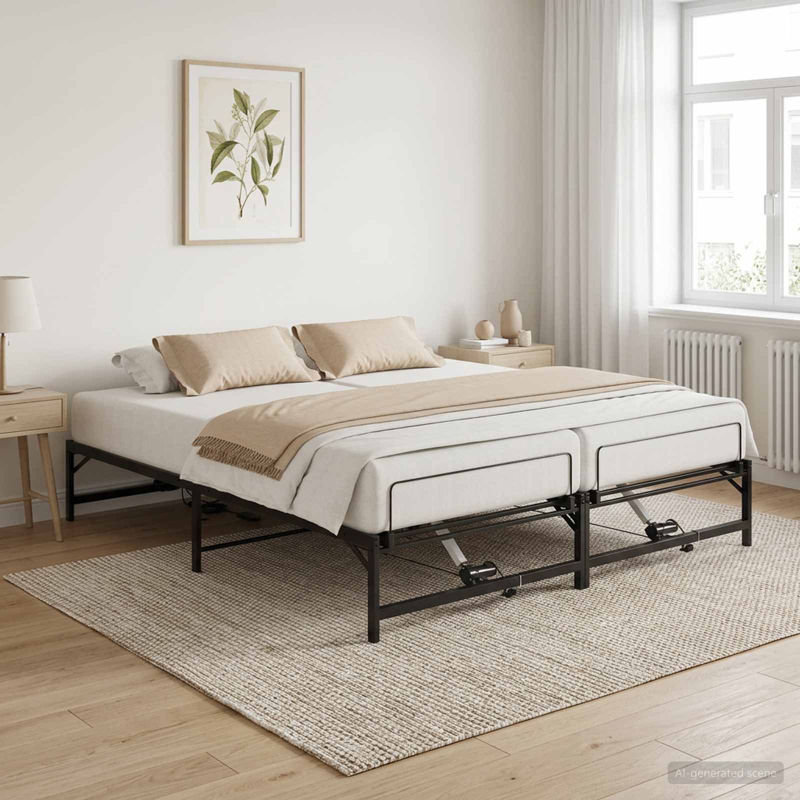 Sähkösäätöinen sänky runko Musta 90 x 213 cm Teräs - Image 4