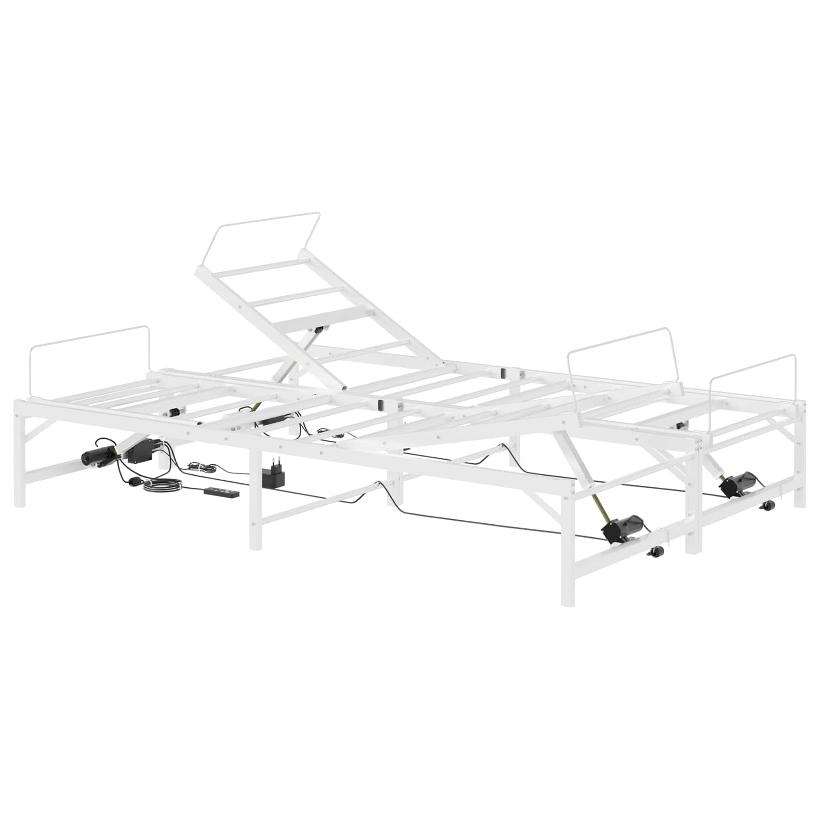 Sähkösäätöinen sänky runko valkoinen 5FT King Size Teräs - Image 2
